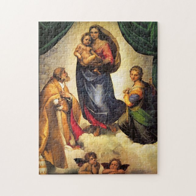 Raphael Madonna & Child Jul Puzzle Pussel (Vertikal)