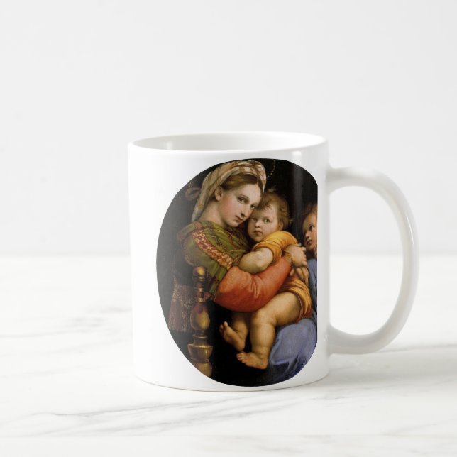 Raphael , Madonna della seggiola Kaffemugg (Höger)