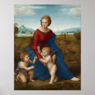Raphael-Madonna i ängen Poster