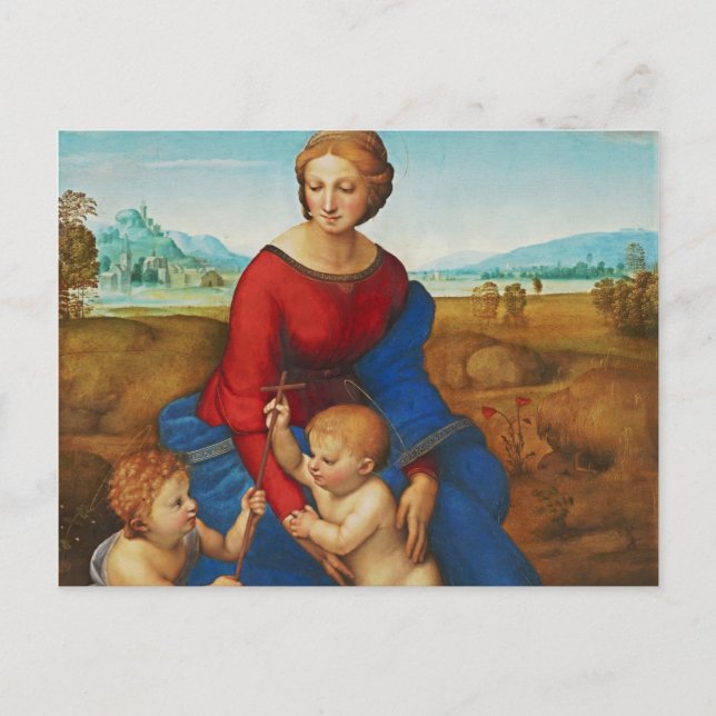 Raphael: Madonna i Meadow Vykort (Framsida)