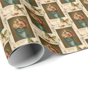 Raphael Madonna Kristus Child Religiösa Vintage Presentpapper