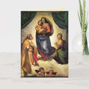Raphael Madonna och barnjulkort Helgkort