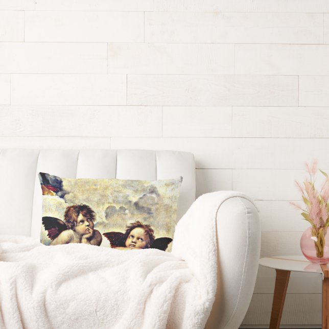 Raphael: Putti, Detail från Sistine Madonna, Lumbarkudde (Soffa)