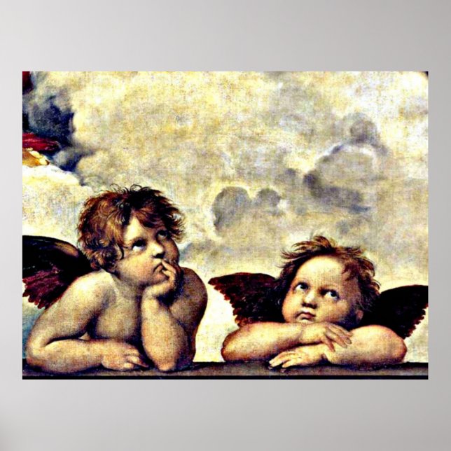 Raphael: Putti, Detail från Sistine Madonna, Poster (Framsidan)