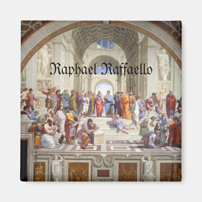 Raphael Raffaello School of Aten Magnet (Framsidan)