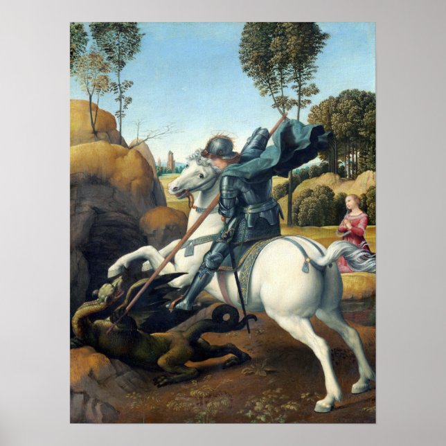 Raphael Saint George och Dragon Poster (Framsidan)
