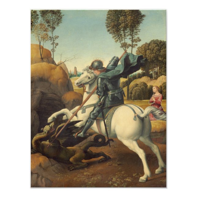Raphael - Sankt Göran och draken Fototryck (Framsidan)