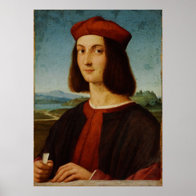 Raphael - Santi Porträtt av Pietro Bembo Poster (Framsidan)