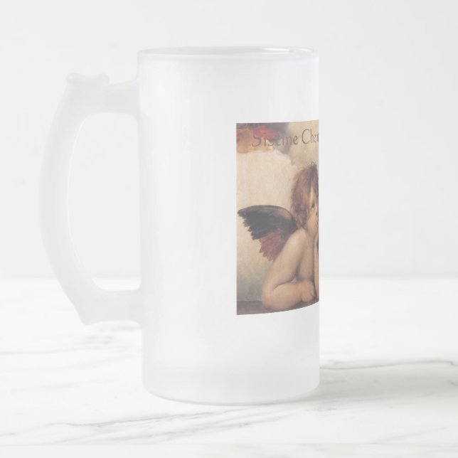 Raphael,Sistine Cherub Frostat Ölglas (Vänster)