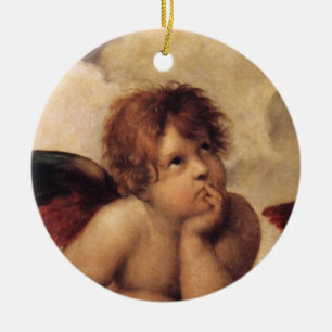 Raphael,Sistine Cherub Julgransprydnad Keramik