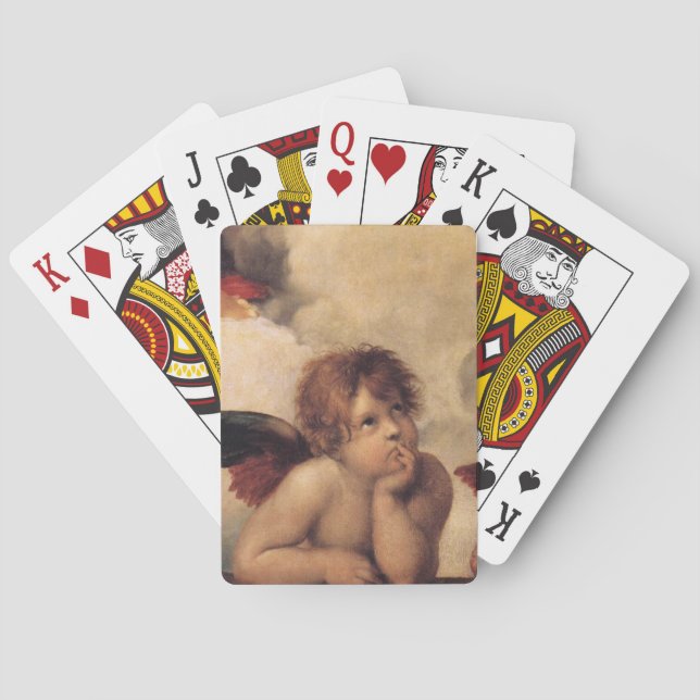 Raphael,Sistine Cherub Spel Kort (Baksidan)