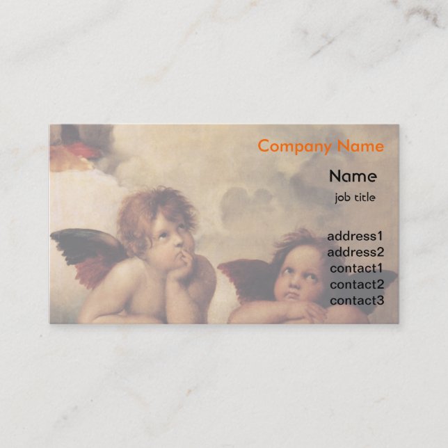Raphael,Sistine Cherub Visitkort (Framsida)