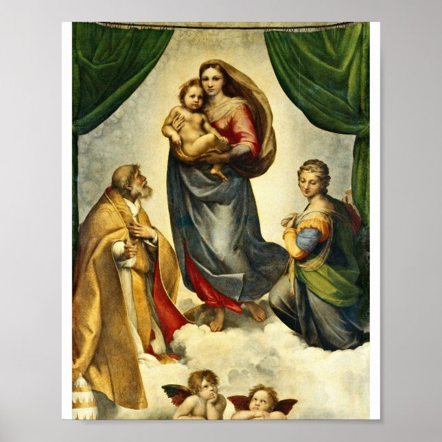 Raphael - Sistine Madonna Poster (Framsidan)