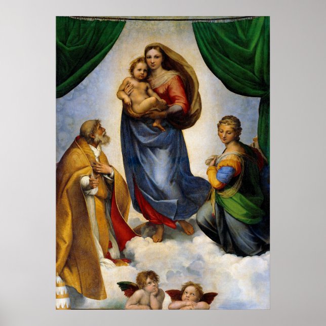 Raphael Sistine Madonna Poster (Framsidan)