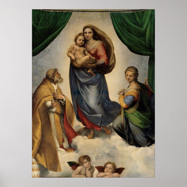 Raphael - Sistine Madonna Poster (Framsidan)