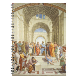 Raphael - Skola av Athens 1511 Anteckningsbok Med Spiral