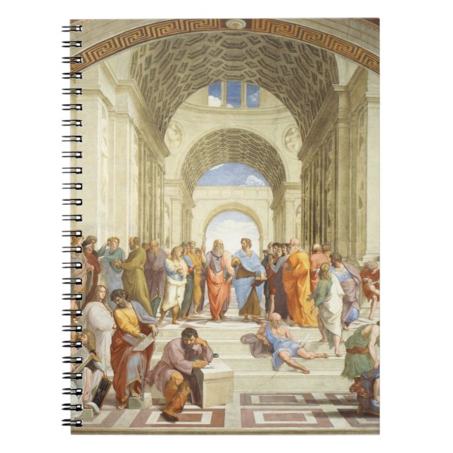 Raphael - Skola av Athens 1511 Anteckningsbok Med Spiral (Framsidan)