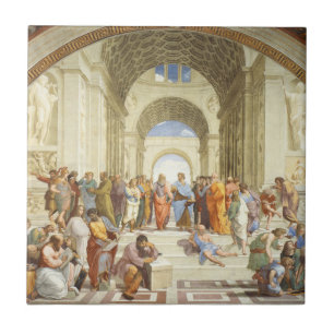 Raphael - Skola av Athens 1511 Kakelplatta