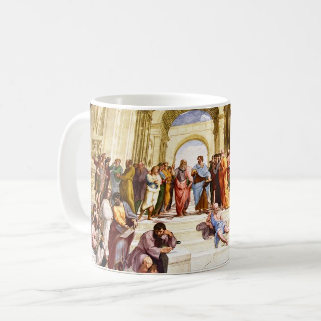 Raphael, Skolan i Aten (1509) Kaffemugg (Framsida vänster)