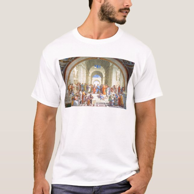 Raphael skolar av Athens (Plato och Aristotle) Tee Shirt (Framsida)