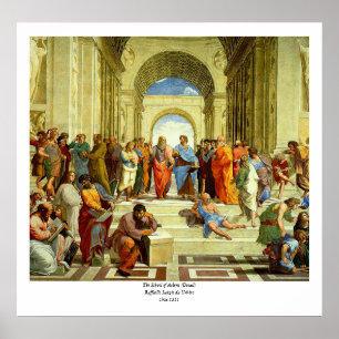 Raphael, "som skola av Athens" specificerar circa Poster