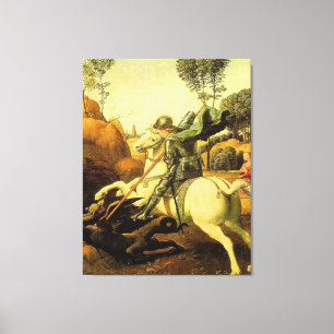 Raphael "St George och draken" (circa 1505) Canvastryck