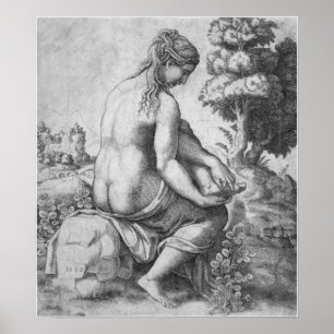 Raphael - Venus som avlägsnar en nagel från hennes Poster
