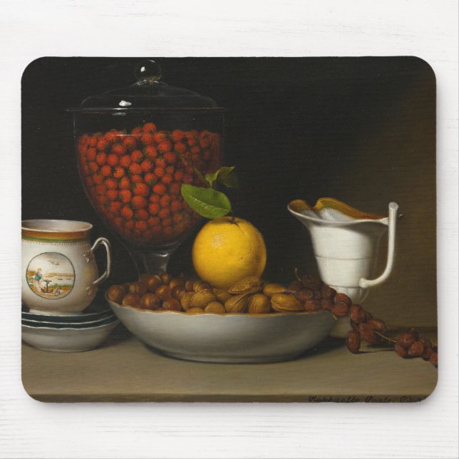 Raphaelle Peale - still Life - Jordgubbar, Nöt, Musmatta (Framsidan)