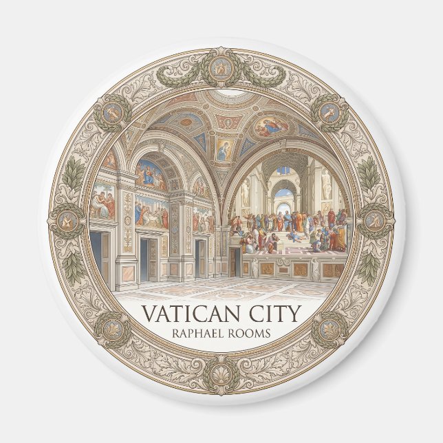 Raphaelrummen Vatikanstaten Magnet (Framsidan)
