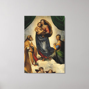 Raphaels klassiker "Sistine Madonna" (circa 1513) Canvastryck