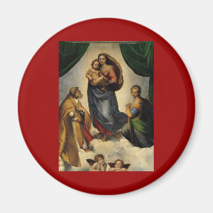 Raphaels klassiker "Sistine Madonna" (circa 1513) Magnet