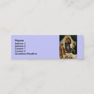 Raphaels klassiska "Sistine Madonna" (circa 1513) Mini Visitkort