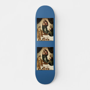Raphaels klassiska "Sistine Madonna" (circa 1513) Old School Skateboard Bräda 21,6 Cm