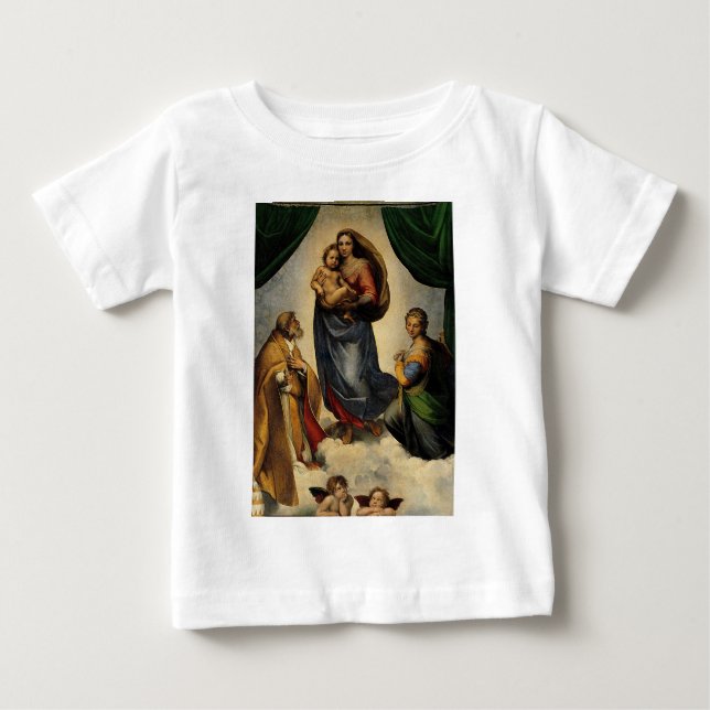 Raphaels klassiska "Sistine Madonna" (circa 1513) Tröja (Framsida)