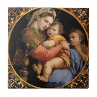 Raphaels Madonna della sedia Decorative Tile Kakelplatta