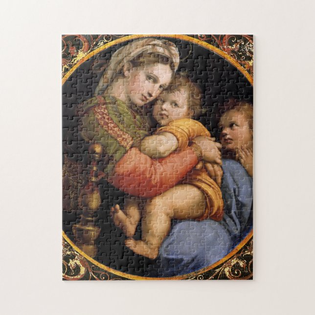 Raphaels Madonna della sedia jul Puzzle Pussel (Vertikal)