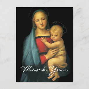 Raphaels madonna och barn vykort