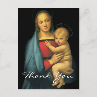 Raphaels madonna och barn vykort