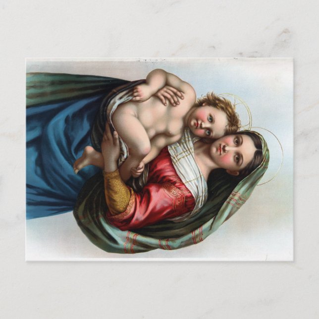 Raphael's Madonna Postcard Helg Vykort (Framsida)