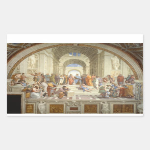 Raphael's School of Aten Rektangulärt Klistermärke
