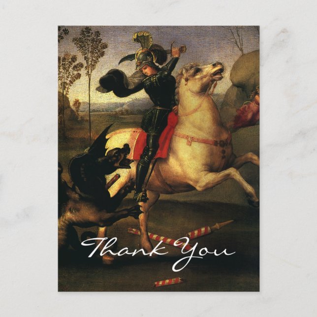 Raphaels St. George Fighting the Dragon Vykort (Framsida)