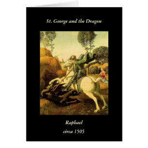 Raphaels "St. George och Dragon" (circa 1505) Hälsningskort