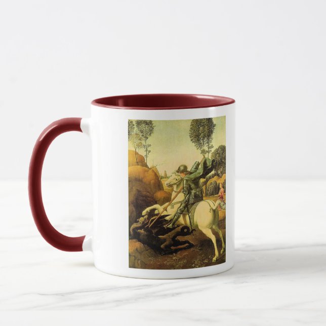 Raphaels "St. George och Dragon" (circa 1505) Mugg (Vänster)
