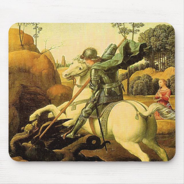 Raphaels "St. George och Dragon" (circa 1505) Musmatta (Framsidan)