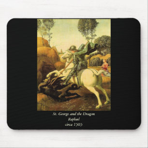 Raphaels "St. George och Dragon" (circa 1505) Musmatta