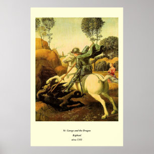 Raphaels "St. George och Dragon" (circa 1505) Poster