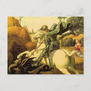 Raphaels "St. George och Dragon" (circa 1505) Vykort