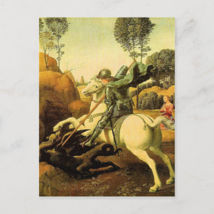 Raphaels "St. George och Dragon" (circa 1505) Vykort