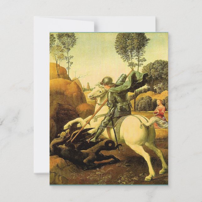 Raphaels "St. George och Dragon" (cirka 1505) Inbjudningar (Framsida)