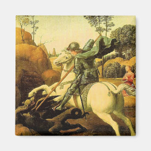 Raphaels "St. George och Dragon" (cirka 1505) Magnet